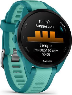 Garmin Forerunner 165 Music, Turquoise/Aqua | GPS Running Smart Watch 010-02863-32