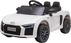 Audi R8 12V Spyder Electric Ride On Toy Car, White