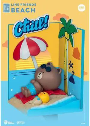 Line Friends Ds-106 Diorama Stage Beach 6In Statue