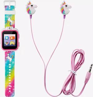 Playzoom Kid's Smartwatch with Earbuds - Rainbow Unicorn  PZ208B-42-F01