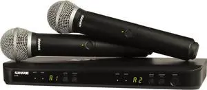Shure BLX288/PG58-J11 Wireless Dual Vocal System with Two PG58 Handheld Transmitters, Frequency Band Version: J11