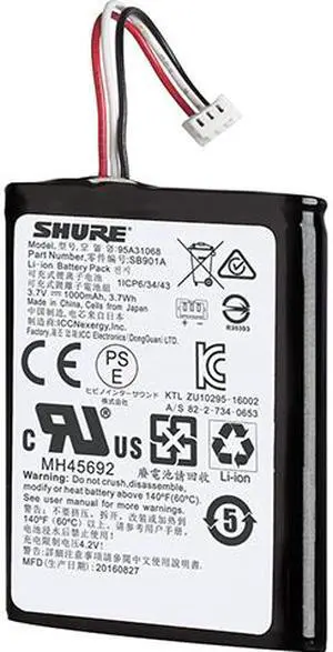 Shure SB901A Rechargeable Lithium-ion Battery