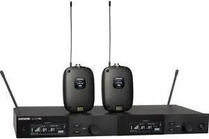 Shure SLXD14D-J52 Dual Wireless System with two SLXD1 Bodypack Transmitters, Frequency Band Version: J52