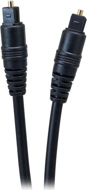 Micro Connectors 12 Feet Molded TOSLINK to TOSLINK Digital Optical Audio Cable (M06-826-12)
