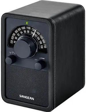 Sangean AM FM Wooden Radio Black WR-15BK