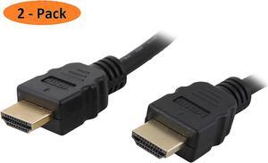 Nippon Labs HDMI-HS-3-2P 3 ft. HDMI 2.0 Cable, High-Speed HDTV Cable, Supports Ethernet, 3D, 4K and Audio Return, 2 Pack, 3 Feet