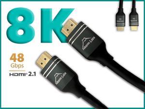 Nippon Labs 8K HDMI Cable 15ft. HDMI 2.1 Cable Real 8K, High Speed 48Gbps 8K(7680x4320)@60Hz, 4K@120Hz Dolby Vision, HDCP 2.2, 4:4:4 HDR, eARC Compatible with Apple TV, Samsung QLED TV - HDMI-8K-15