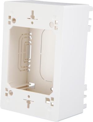 Tripp Lite Single-Gang Surface-Mount Junction Box, Wallplate, White (N080-SMB1-WH)