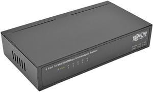 Tripp Lite 5-Port Gigabit Ethernet Switch, Desktop, Unmanaged Network Switch 10/100/1000 Mbps, RJ45, Metal (NG5)
