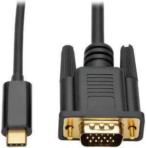 Tripp Lite USB C to VGA Adapter Converter Cable 1080p Type C to VGA 3ft (U444-003-V)