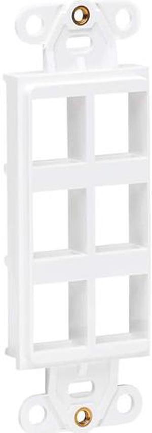 Tripp Lite N042D-006V-WH Center Plate Insert, Decora Style - Vertical, 6 Ports