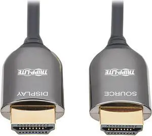 Tripp Lite P568F-15M-8K6 49.21 ft. (15m) Black 8K HDMI Plenum-Rated Fiber Active Optical Cable (AOC) - 8K UHD @ 60 Hz, HDR Male to Male Tripp Lite P568F-15M-8K6 49.21 ft. (15m) Black 8K HDMI Plenum-Rated Fiber Active Optical Cable (AOC) - 8K UHD @ 60 Hz, HDR Male to Male