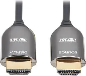 Tripp Lite P568F-25M-8K6 82 ft. Black 8K HDMI Plenum-Rated Fiber Active Optical Cable (AOC) - 8K UHD @ 60 Hz, HDR Male to Male