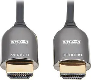 Tripp Lite P568F-30M-8K6 98 ft. Black 8K HDMI Plenum-Rated Fiber Active Optical Cable (AOC) - 8K UHD @ 60 Hz, HDR Male to Male