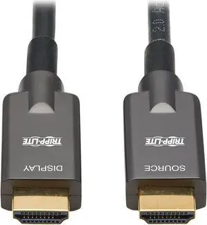Tripp Lite P568FA-10M 32.81 ft. (10m) Black High-Speed Armored HDMI Fiber Active Optical Cable (AOC) - 4K @ 60 Hz, HDR Male to Male