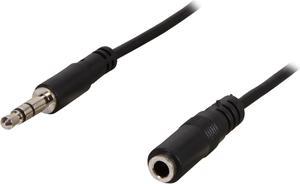 StarTech.com MU2MMFS 6.6 ft. 3.5 mm Mini-Jack (3 Position) to 3.5 mm Mini-Jack (3 Position) Cable Black Male to Female