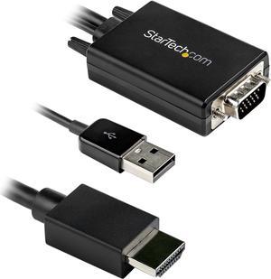 StarTech.com VGA2HDMM2M 2m (6.6 ft.) VGA to HDMI Adapter Cable with USB Audio - 1920 x 1080 Active VGA HDMI Converter - Male to Male (VGA2HDMM2M)