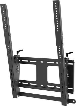 Portrait/Vertical TV Wall Mount, Heavy Duty TV Wall Mount, 40-55 inch VESA TV (110lb/50kg), Tilting Low Profile Digital Signage Television Mount with Lockable Security Bar - TV/Display Wall Mount