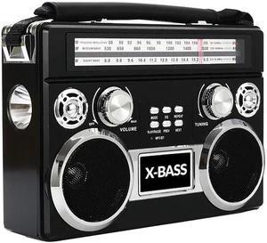 SUPERSONIC Portable Radio SC-1097BT 3 Band Radio with Bluetooth and Flashlight