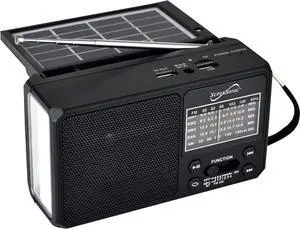 Supersonic SC-1180BT SolarWave Solar Emergency Radio w/Bluetooth 6.0, AM/FM/SW1-4, Solar+USB-C Rechargeable Battery, LED Flashlight, Micro SD/USB, 360° Antenna, Portable Speaker (Black) Supersonic SC-1180BT SolarWave Solar Emergency Radio w/Bluetooth 6.0, AM/FM/SW1-4, Solar+USB-C Rechargeable Battery, LED Flashlight, Micro SD/USB, 360° Antenna, Portable Speaker (Black)