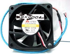 Original Y.S.TECH FD1260020MB 6CM 6020 Dual Balls bearing DC12V 0.11A DC Fan with 3 Wires 3 Pins Connector