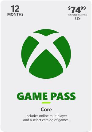 Xbox 12 Month Game Pass Core - US Registered Account Only (Email Delivery)