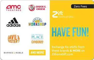Zift Zillions - Have Fun $25 Gift Card (Email Delivery)