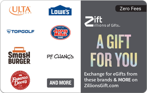 Zift Zillions of Gifts Virtual – A Gift For You $50 Gift Card (Email Delivery)