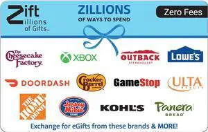Zift Zillions $500 Gift Card (Email Delivery)
