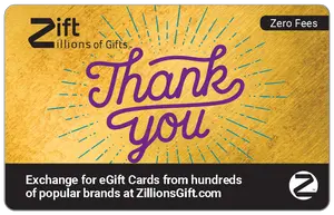 Zift Zillions of Gifts - Thank You $125 Gift Card (Email Delivery) Zift Zillions of Gifts - Thank You $125 Gift Card (Email Delivery)