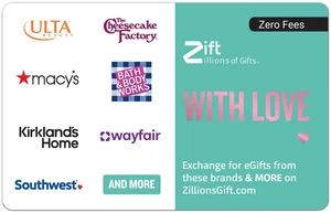 Zift Zillions of Gifts - With Love $400 Gift Card (Email Delivery) Zift Zillions of Gifts - With Love $400 Gift Card (Email Delivery)