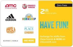 Zift Zillions of Gifts - Have Fun! $45 Gift Card (Email Delivery)