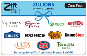 Zift Zillions of Gifts $475 Gift Card (Email Delivery)