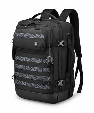 Swissdigital BERG PRO Black XL Backpack - TSA-Friendly Backpack with USB Charging Port, RFID Protection Pocket, Trolley Sleeve for Easy Travel, Padded Laptop Compartment   SD16489510-01