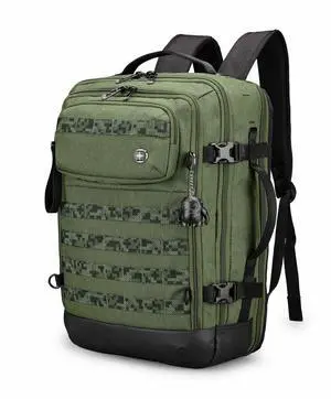 Swissdigital BERG PRO Dark Green XL Backpack - TSA-Friendly Backpack with USB Charging Port -RFID Protection Pocket  Trolley Sleeve for Easy Travel  SD16489510-23