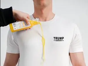 Men's White Waterproof T-Shirt - Trump (M)