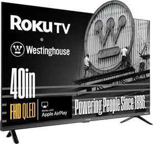 Westinghouse 40" Class Smart Roku TV, HD QLED, Dolby Digital+, Wi-Fi, Bluetooth, AirPlay, Alexa & Google Assistant Westinghouse 40" Class Smart Roku TV, HD QLED, Dolby Digital+, Wi-Fi, Bluetooth, AirPlay, Alexa & Google Assistant