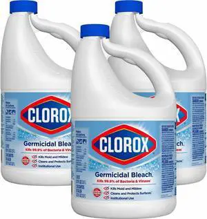 Clorox Germicidal Bleach - 121 fl oz (3.8 quart) - Regular Scent - 3/Carton  32429CT