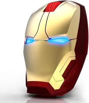 Iron Man Mouse silent chlick Wireless Mouse Wireless Gaming Mouse Mute Button800/1200/1600 Wireless Gaming Mouse