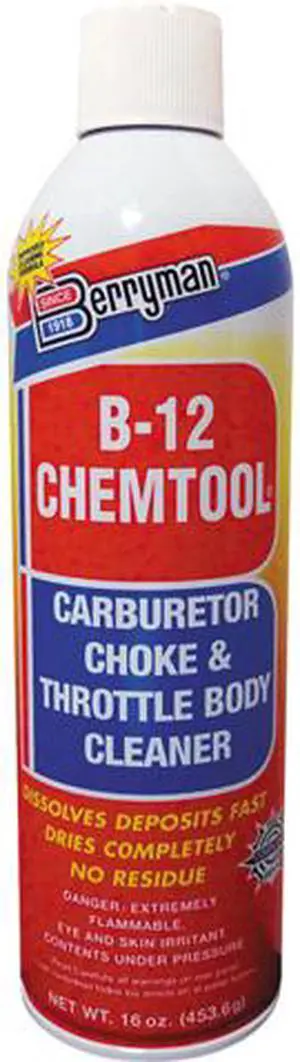 Berryman Products 0117C B-12 Chemtool Carburetor, Choke & Throttle Body Cleaner with Extension Tube [VOC Compliant in All 50 States], 16-Ounce Aerosol (12 Units)