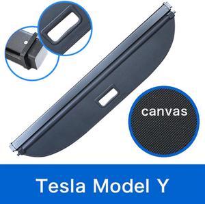 Hansshow Rear Trunk Retractable Cargo Cover for Tesla Model Y Canvas HSRCCMY
