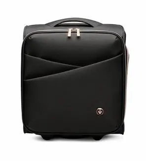 Swissdigital KATY ROSE NG Black Underseat Luggage - USB Charging Port - RFID Protection Pocket - Eco-Friendly Fabric - Padded Compartment for 9.75" Tablet  SD4529-01