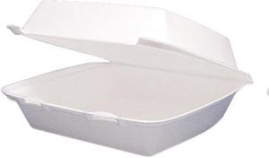 Dawn 85HT1 Carryout Food Containers,Foam Hinged 1-Compartment,8-3/8x7-7/8x3-1/4,200/Carton