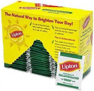 Lipton 290 Tea Bags, Decaffeinated, 72 Bags/Box