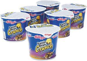 Kellogg’s 01474 Breakfast Cereal, Raisin Bran Crunch, Single-Serve 2.8oz Cup, 6 Cups/Box