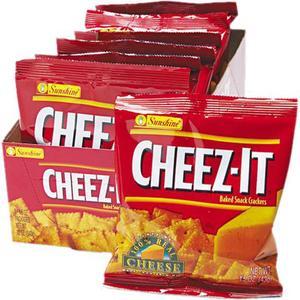 Kellogg’s 12233 Cheez-It Crackers, 1.5oz Single-Serving Snack Pack, 8 Packs/Box