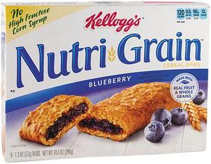 Kellogg’s 35745 Nutri-Grain Cereal Bars, Blueberry, Indv Wrapped 1.3oz Bar, 16 Bars/Box