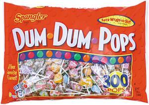 Spangler 60 Dum-Dum-Pops, Assorted Flavors, Individually Wrapped, 300/Pack