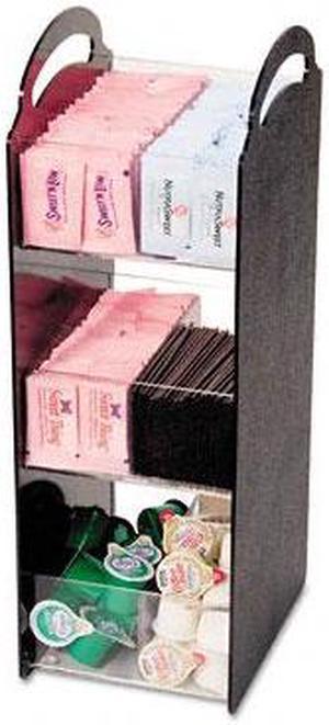 Compact Condiment Organizer, 6-1/8w x 8d x 18h, Black