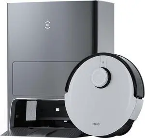 Ecovacs OZMOX1M DEEBOT X1 Omni Robot Vacuum and Mop Self-Empty and Auto-Clean Station, 5000Pa, Robot Vacuum Cleaner with Laser Navigation, Obstacle Avoidance, Built-in YIKO Voice Assistant,
